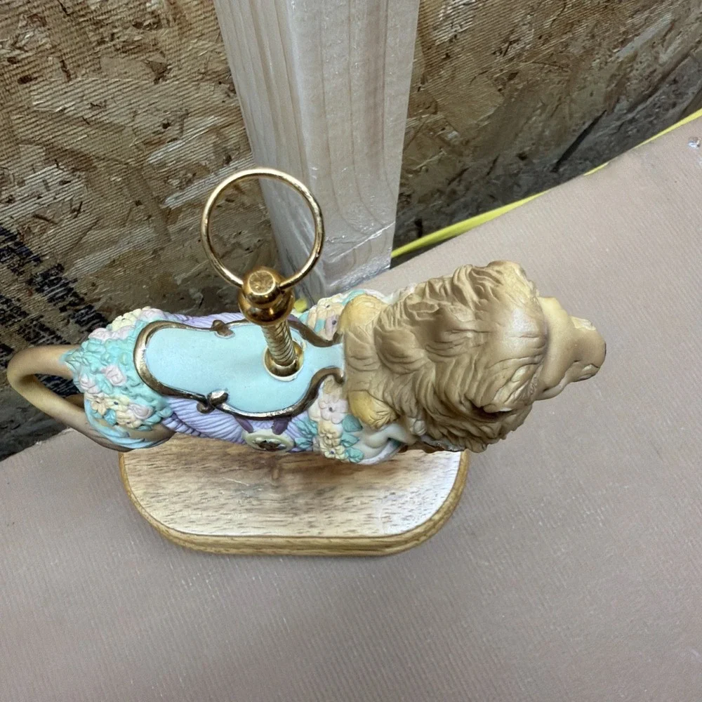Vtg 1992 Breckenridge Carousel Lion Music Box Plays Carousel Waltz . Works